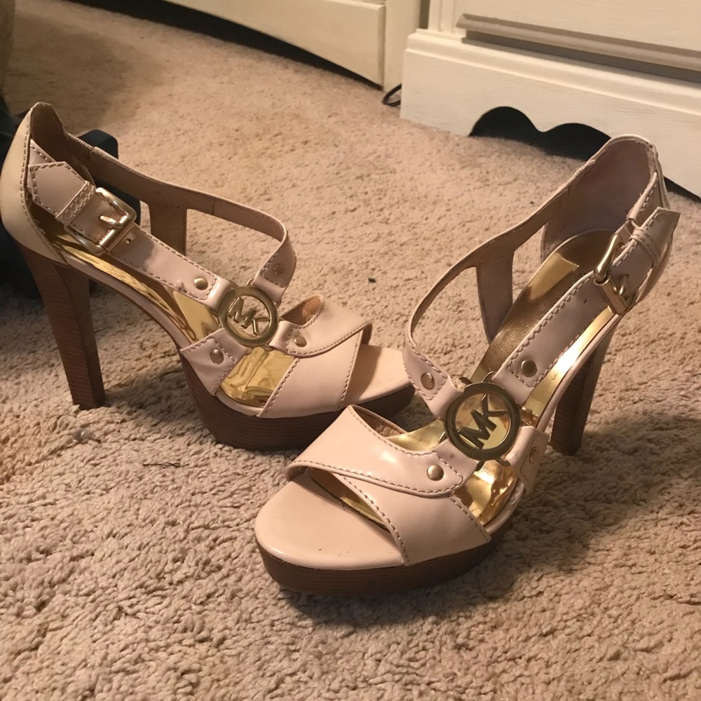 MK Tan High Heels